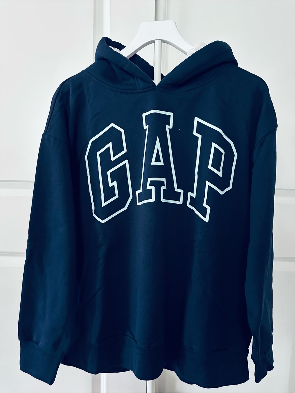 Women’s Gap Navy Blue Hoodie with Teal Logo Size XXL